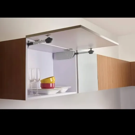 Hydraulic lift-up cabinet fitting